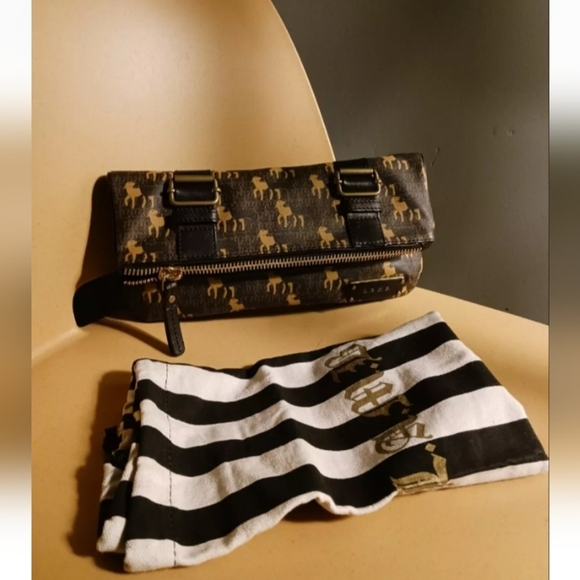 L.A.M.B. Gven Stefanie Black Designer Clutch - Picture 2 of 15